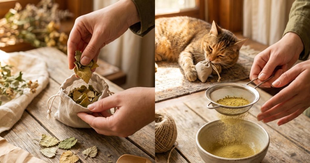 Folha ou moído? O formato do catnip muda o produto que você consegue fazer